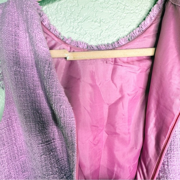 J. Crew Belted Textured Tweed Sheath Dress in Sundrenched Peony Pink Sz 4 - Picture 12 of 12